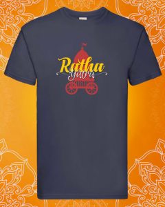 Ratha Yātrā férfi póló - Szekér minta